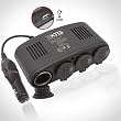 5 in 1 Car Charger - 4 port 12V DC Auto Socket Duplicator Plus USB Port