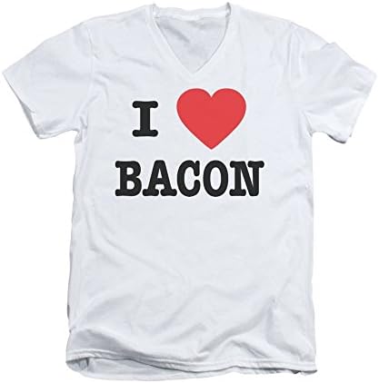 I Heart Bacon Adult V-Neck T-Shirt Tee