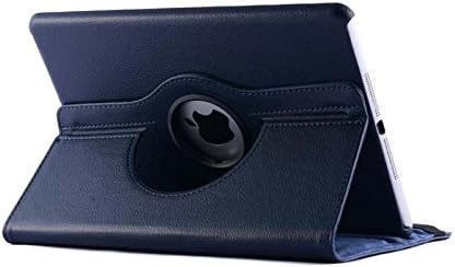 Reediy 360 Degree Rotating Case for iPad Air 2 / iPad Air 6 Plain PU Leather Black with Screen Protector and Stylus Pen