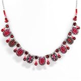 NEW Ayala's Timeless Beauty Necklace in Burgundy and Magenta #3456 ANK ONK