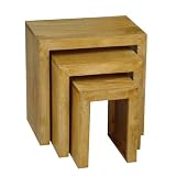 Dakota Nest of 3 Tables Oak Shade