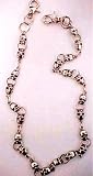 Awesome Chrome Skull Link Wallet Chain Jeans Chains