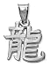 Sterling Silver Chinese Zodiac "Dragon" Kanji Symbol Pendant