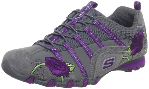 Skechers Bikers Flower Girl, Sneaker donna, Grigio (Grau (GYPR)), 35