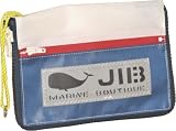 JIBミニ<strong>クラッチバッグ</strong>(ワッペン) ホワイトネイビー ネーム入れ可