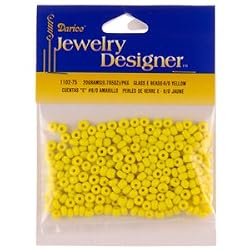 6/0 Glass "E" Beads, Yellow, 20 Gram Pkg