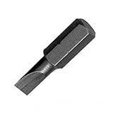 Silverline 10 Pack 7mm Slotted Cr-v Power Screwdriver Bits 1 4" Hex 25mm Long