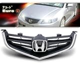 2004 2005 Acura TSX JDM Euro-R Style Front Grills by RS Type