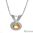 BOMA Elegant and Beautiful Necklace With 1.10ctw Genuine Citrine Made in 925 Sterling silver. Total item weight 6.0g Length 16in - Certificate Available.