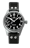 Chase-Durer Men's Warhawk Mechanical Black Dial Vintage Leather Watch #607.1BB-LEA
