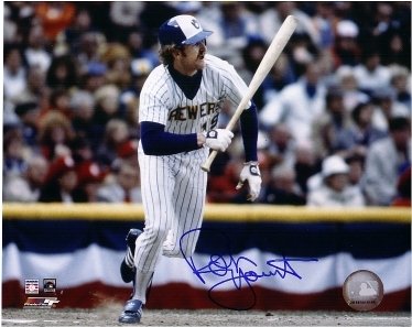 Robin Yount Autographed/Hand Signed Milwaukee Brewers 8x10 Photo (Pose 1)