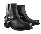 Mens Advanced Black Hell Rider Harness Motorcycle Boots