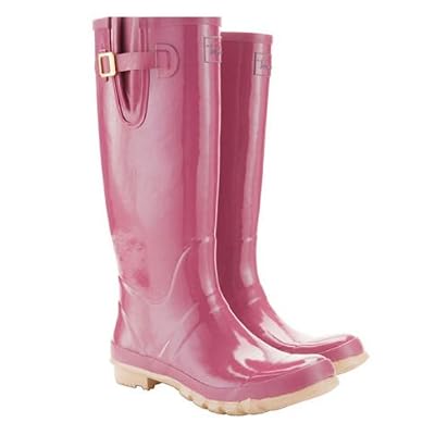 Joules Ladies Pink Glossy Wellys