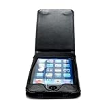 Premium Black Leather Flip Case and Screen Protector for Apple Ipod Touch Itouch 2nd Gen 3rd Gen