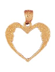 Dazzlers Solid 14k Gold Faces Heart Charm Pendant Available in three colors from jewelsberry (weights: 0.7 grams only)