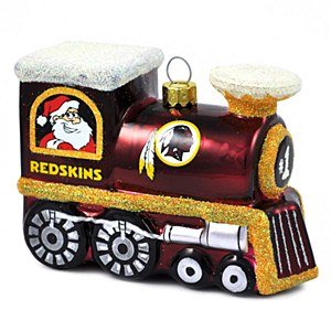 NFL Washington Redskins Blown Glass Train Ornament