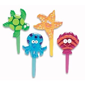 Click to buy Beach Seashore Cupcake Picks - 12ctfrom Amazon!