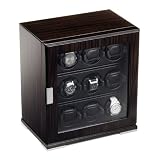 Scatola del Tempo 9RT EB OS 1 VETRO 9 Watch Winder In Zebrano