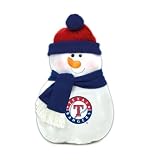 Texas Rangers New Christmas Holiday Snowman Pillow
