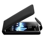 Negra Funda de Cuero para Sony Xperia...