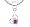 Birthstone Spacer Bead Charm (Crystal Pink Heart)