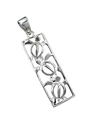 925 Silver Turtle Filigree Vertical Pendant Hawaiian Silver Jewelry