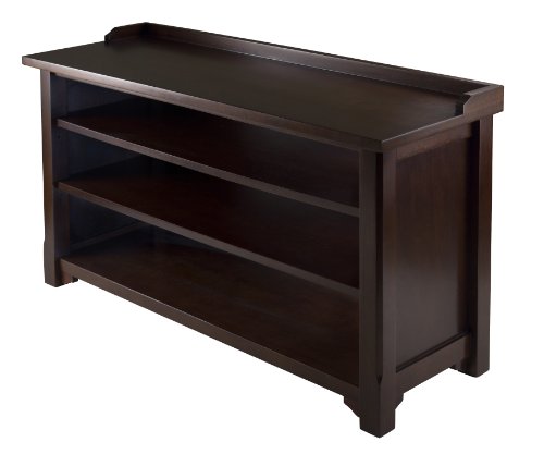 Winsome dayton storage hall bench with shelves