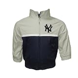 MLB New York Yankees Baby / Infant Athletic Zip-Up Coat / Jacket with Embroidered Logo - Grey & Blue (Size: 18)