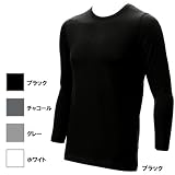 TOPVALU 【メンズ】【ヒートファクト】クルーネック9分袖インナー　ブラック L