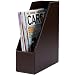 Genuine Dark Brown Bonded Leather Magazine Rack
