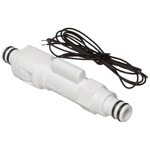 Gems Sensors FS-380P Series Polypropylene Flow Switch, Inline, Piston Type, Quick Disconnect Male