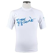 Body Glove Mens Short Sleeved 6oz Lycra Rash Guard Vest - White