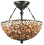 Pomez Fossil Stone 16" Wide Ceiling Light