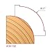 Freud Quadra-Cut Radius Rounding Over Bit with Perma-Shield Coating for Flawless Finish - 4 Cutters, 1/2