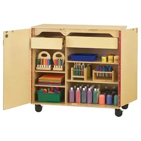 Jonti-Craft 9511JC 45 Mega-Supply Cabinet, Natural
