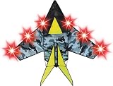 4  (120Cm) Lazer F117 Night Hawk Kite Handle,Line,Led Lights