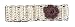 Off White Headband with Chocolate Brown Flower- 0 to 6 Months Size