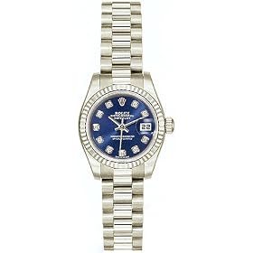 Click here to buy Rolex Oyster Perpetual Lady Datejust Ladies Watch 179179-BLDP by Rolex.