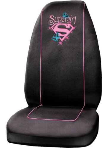 Supergirl with Stars CHANGITNOW Butterflies Seat Cover