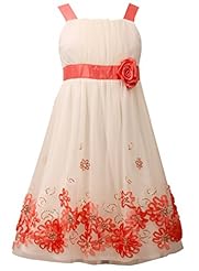 Girls Polyester/Satin Gathered Mesh Sequined Square Neck Sleeveless  Dress