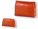 Set aus Kulturtasche Standardform und Reißverschluß-Etui, Soft-Synthetik orange