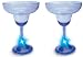 Buztronics 4 Pack Blue Light Up 6-Ounce Margarita Glasses