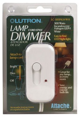 LUTRON ELECTRONICS LC-300NLH-WH LAMP DIMMER 300WATT - WHITE