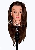 Bellrino 20-22" Cosmetology Mannequin Manikin Training Head with Human Hair - Helen