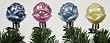Set of 4 Iridescent Rosebud Clip On Glass Christmas Ornaments #27679