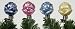 Set of 4 Iridescent Rosebud Clip On Glass Christmas Ornaments #27679