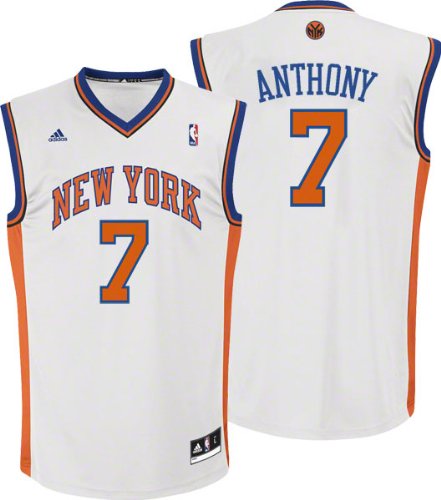 Carmelo Anthony Youth Jersey: adidas White Replica #7 New York Knicks Jersey