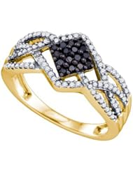 0.38CTW BLACK DIAMOND FASHION RING