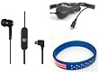 LG Xenon GR500 Accessory Bundle- Mono Headset Hands-free + Auto Car Vehicle Charger
