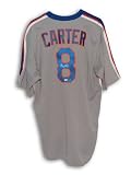 Autographed Gary Carter New York Mets Majestic Gray Throwback Jersey